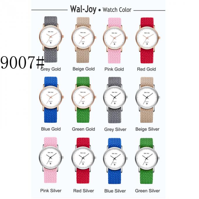 WJ-8407 숙녀 가죽 석영 합금 회중시계 딱지 시계
